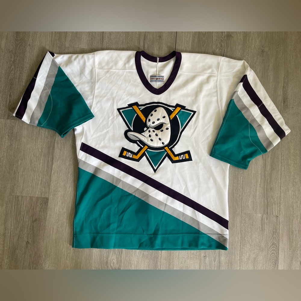 Vintage Anaheim Mighty Ducks CCM Authentic Jersey Men’s Size 44 White